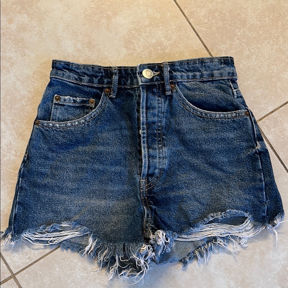 Zara Denim Blue Women's Shorts